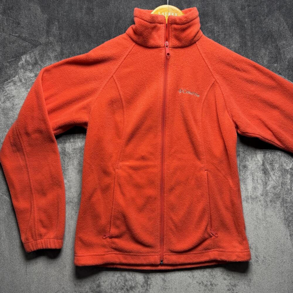 Columbia Jacket Womens S Pink Regular Fit Fleece Full Zip Outdoor Hiking
